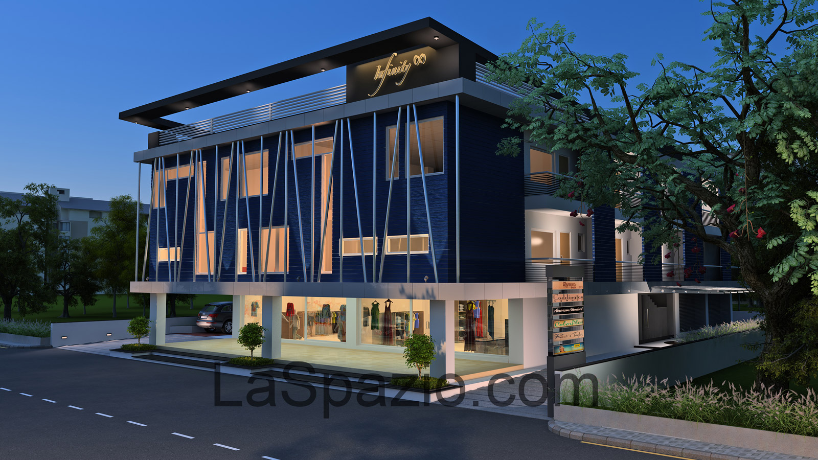 LaSpazio commercial view facade